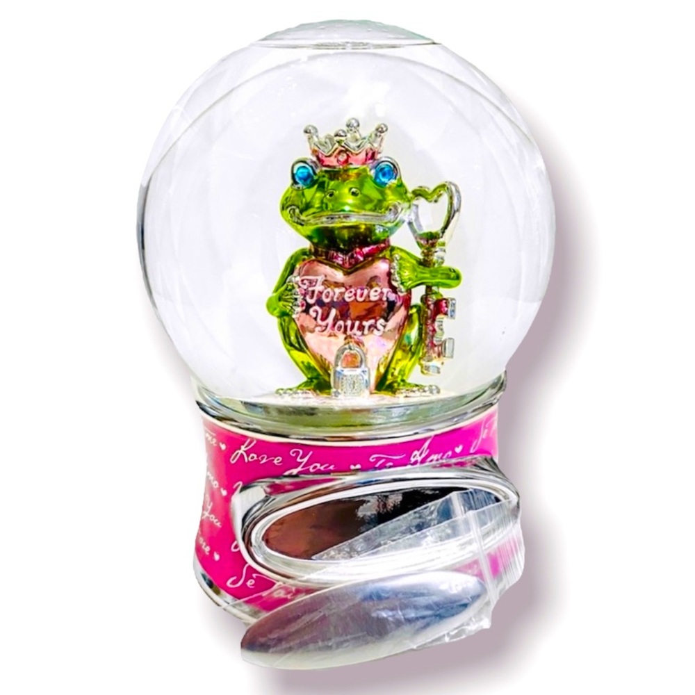Things Remembered “Forever yours” Prince Frog Snow Globe with Engravable Plate